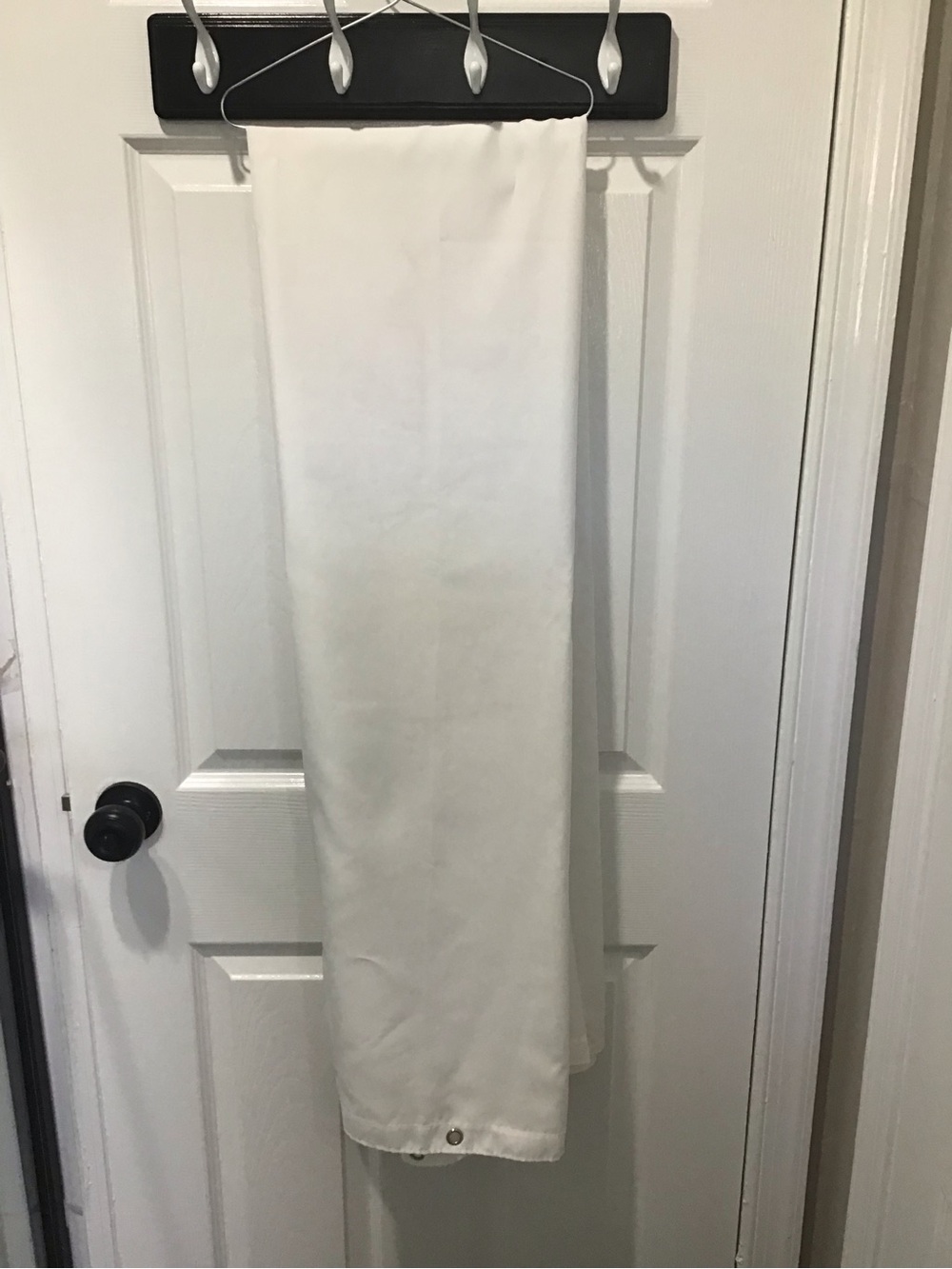 Classic White Shower Curtain Panel - Clean, Minimal Style